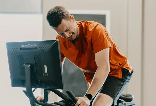 man exercising doing cardio